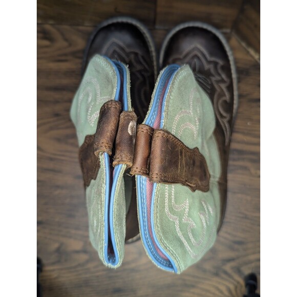 Ariat Distressed Mint & Brown Fatbaby Boot Womens Size 7.5B #10028951 - Picture 3 of 7